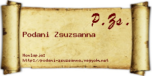 Podani Zsuzsanna névjegykártya